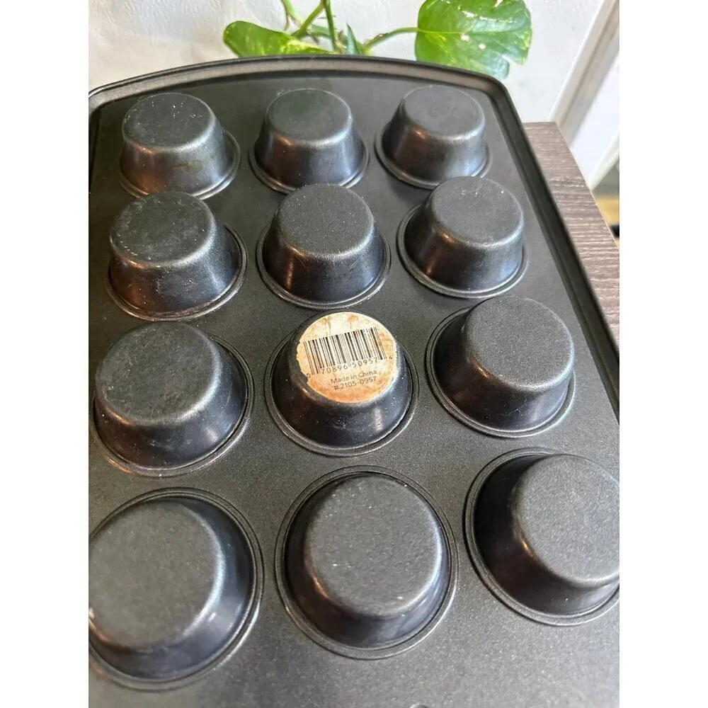 Two piece vintage cupcake tins